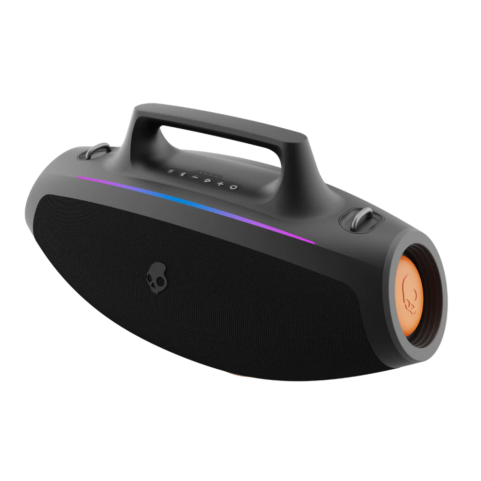 Skullcandy Barrel Bluetooth Boombox Speaker – Water-Resistant Wireless Portable Speaker - Black