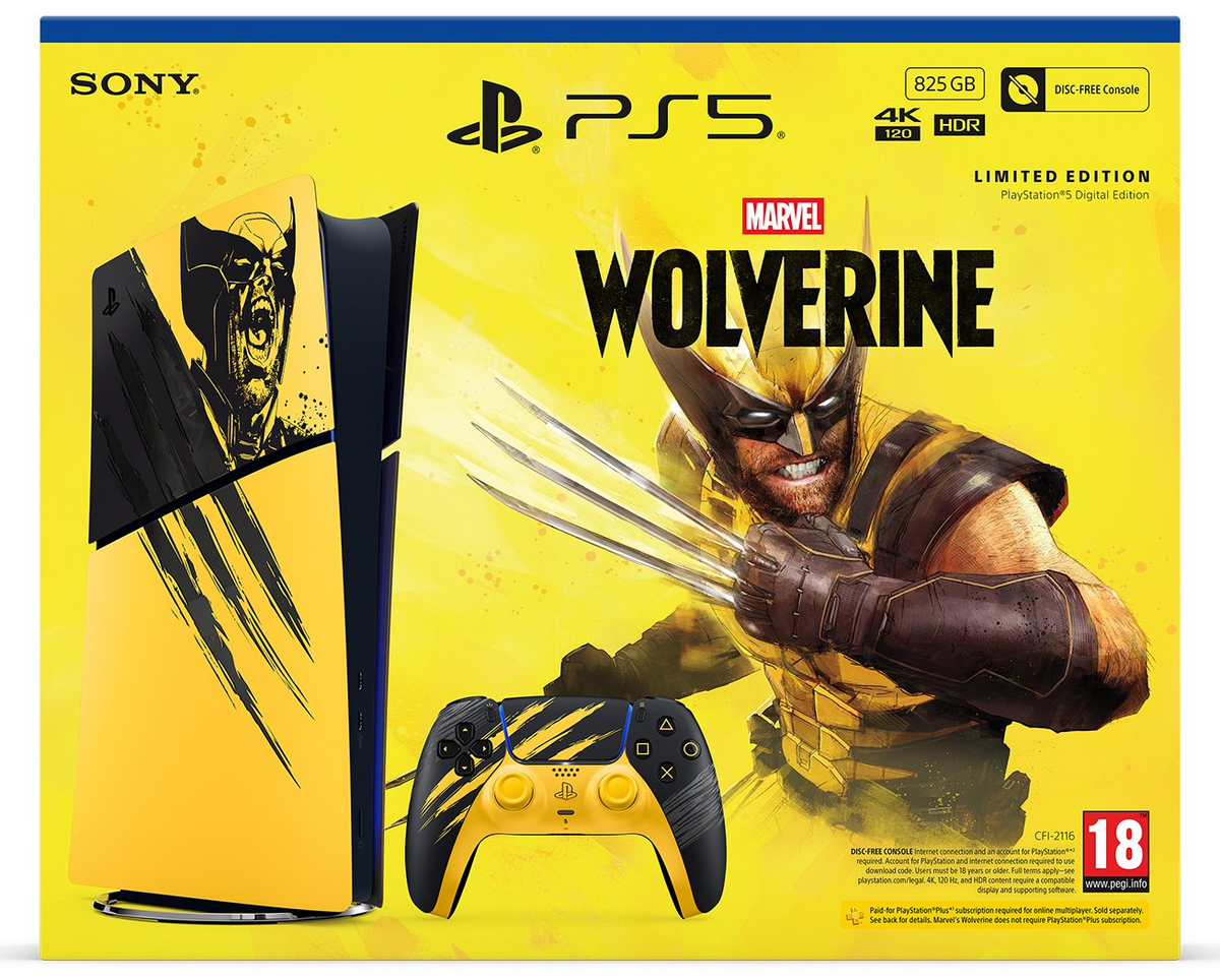 PlayStation 5 Digital Edition Console – Marvel’s Wolverine Battle Yellow Limited Edition Bundle, Pre-Order