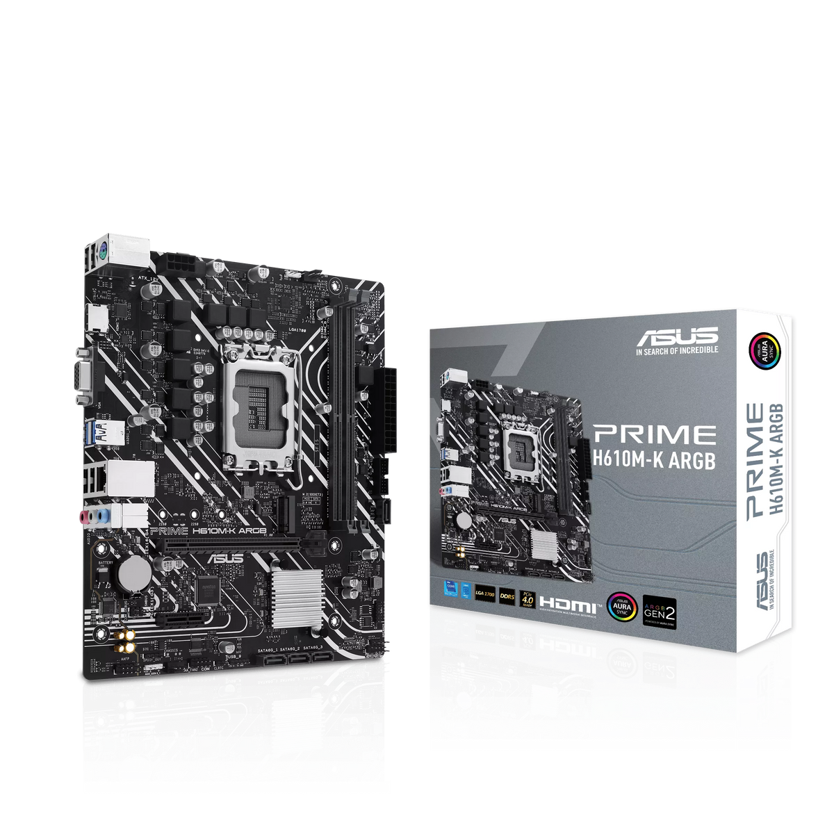 ASUS Prime H610M-K ARGB DDR5 Intel LGA1700 Motherboard