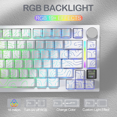 ATTACK SHARK X820Ultra Tri-mode Gasket Shark Switch Mechanical Keyboard - White Contour