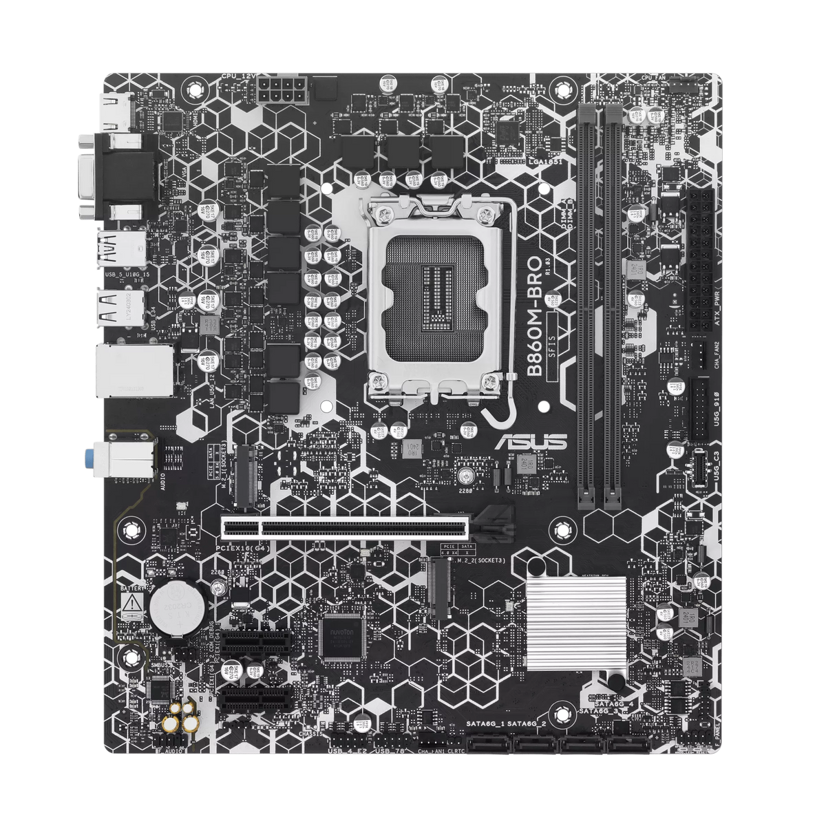 ASUS B860M-BRO DDR5 Support Intel Core Ultra Processors MOTHERBOARD