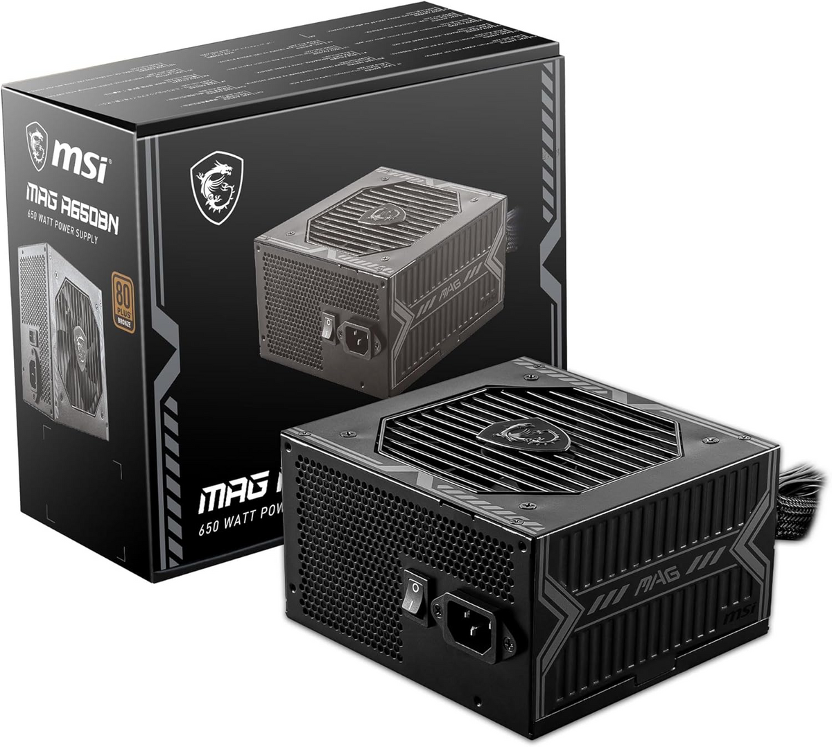 MSI MAG A650BNL 650W ATX Power Supply – 80 Plus Bronze, 120mm Fan