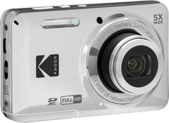 Kodak FZ55 Compact Digital Camera – 5x Optical Zoom, 16MP CMOS, Silver