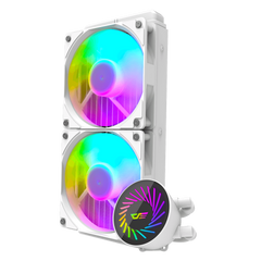 Darkflash Radiant DCS 240 AIO Liquid CPU Cooler – 120mm Fans, White