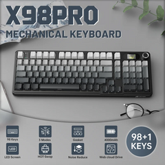 Attack Shark X98 Pro Wireless Keyboard – Bluetooth/2.4G/Wired, Moon Night, Blueberry Switch