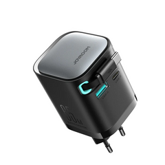 JOYROOM JR-TCL02 GaN 65W Charger with Retractable Cable(EU)-Black