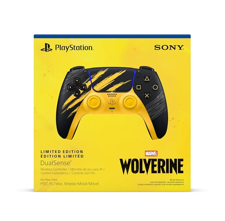 PlayStation DualSense Wireless Controller – Marvel's Wolverine Battle Yellow Limited Edition