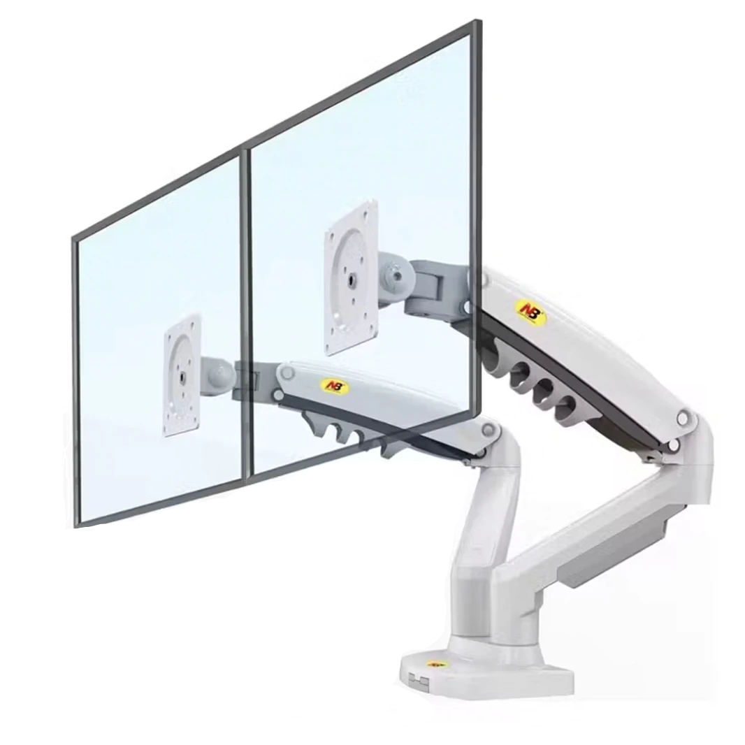 NB NORTH BAYOU F160 MONITOR DESK MOUNT STAND MOTION SWIVEL MONITOR ARM WHITE