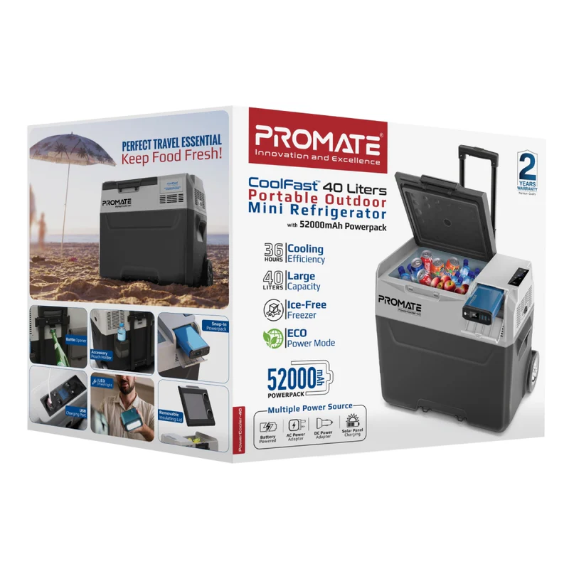 PROMATE POWERCOOLER-40 LITERS-PORTABLE OUTDOOR MINI