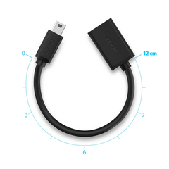 UGREEN US249 Mini USB 5Pin Male To USB 2.0 A Female OTG Cable 10CM