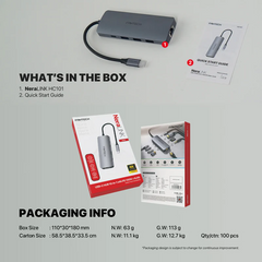 FANTECH HC101 NERALINK USB-C HUB 10 IN 1