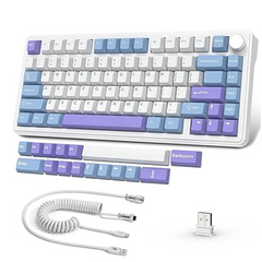 ATTACK SHARK X85 WIRELESS White Purple JADE SWITCH