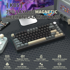 Attack Shark K85 Magnetic Switch Wired Keyboard – Rapid Trigger, Starry Black