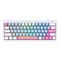 FANTECH ATOM 63 MECHANICAL GAMING KEYBOARD BLUE + WHITE - RED