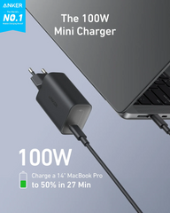 Anker Nano Charger ( 100W with 6ft 5A C-C cable) 1C Black