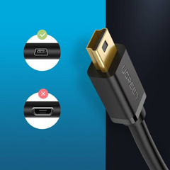 UGREEN US132 USB 2.0 A Male To Mini USB 5Pin Male Cable 3M