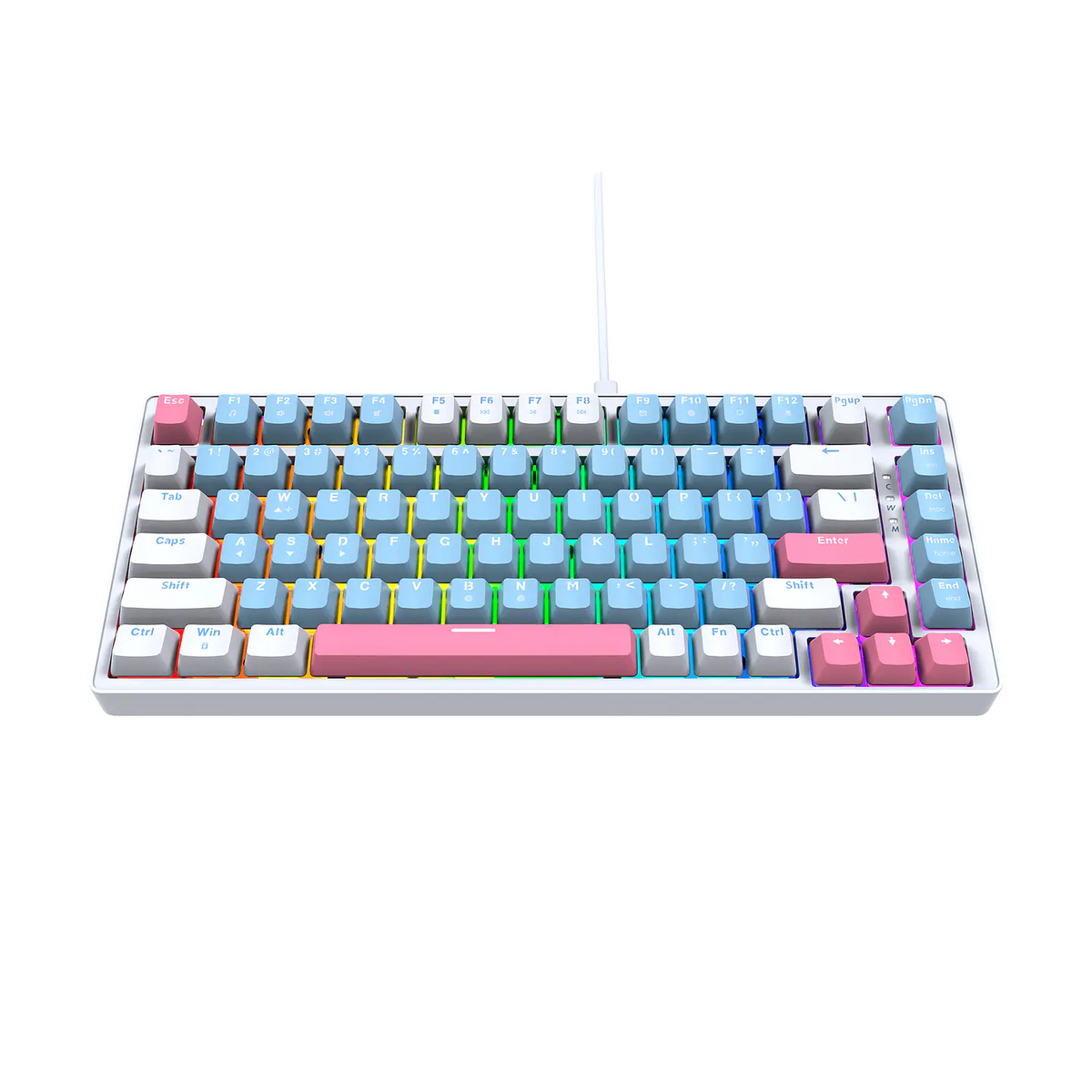 FANTECH ATOM 83 MK612 MECHANICAL GAMING KEYBOARD BLUE+WHITE - RED