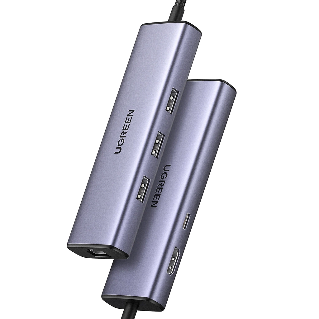 UGREEN 6 IN 1 USB-C to 3*USB 3.0 A + HDMI 4K@30Hz + RJ45 Gigabit + PD Multifunction Adapter