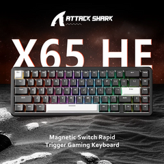 ATTACK SHARK X65 HE Magnetic Switch Rapid Trigger Keyboard - Black
