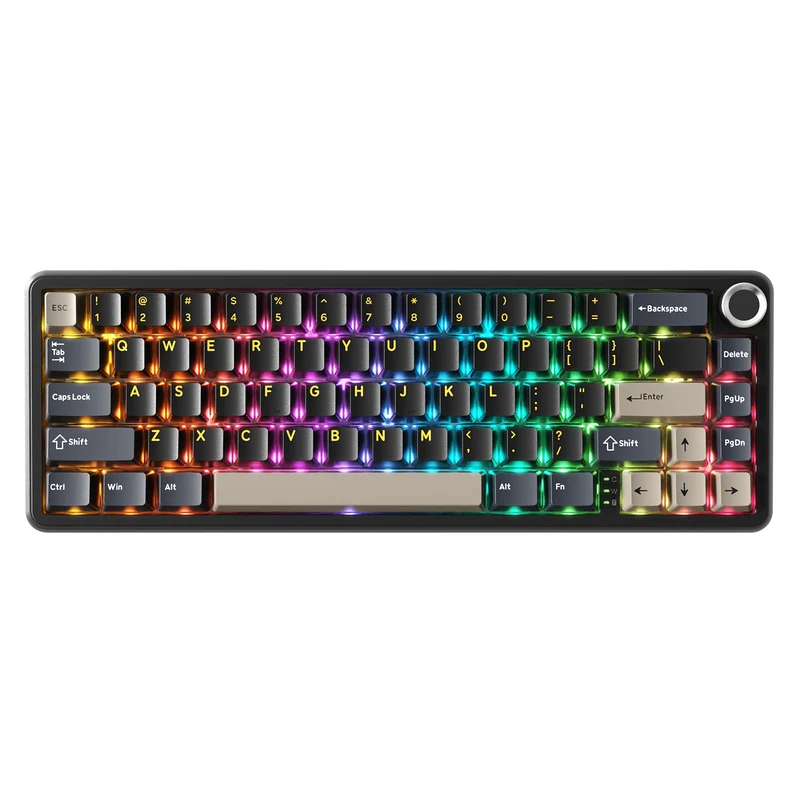 Attack Shark X66 Wireless Keyboard – Bluetooth/2.4G/USB-C, Starry Black, Strawberry Switch