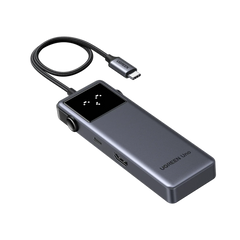 UGREEN 6-in-1 Uno USB-C Multiport Adapter – HDMI, 2x USB-A 3.2, 2x USB-C 3.2, PD, Grey