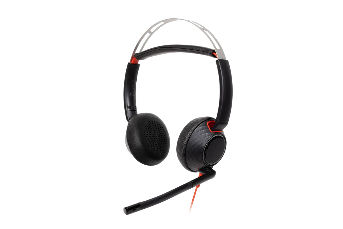 Poly Blackwire 5220 Stereo USB-C Headset +3.5mm Plug +USB-C/A Adapter