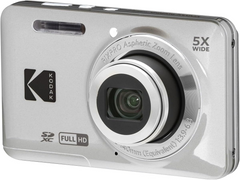 Kodak FZ55 Compact Digital Camera – 5x Optical Zoom, 16MP CMOS, Silver