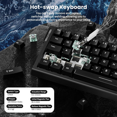 ATTACK SHARK X68 HE MAGNITC SWITCH KEYBORAD BLACK