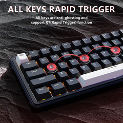 ATTACK SHARK X65 HE Magnetic Switch Rapid Trigger Keyboard - Black
