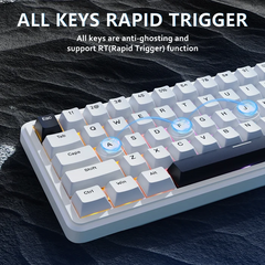 ATTACK SHARK X65 HE Magnetic Switch Rapid Trigger Keyboard - White
