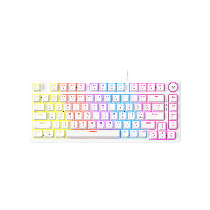 FANTECH MK875V2 ATOM81 HERO GAMING KEYBOARD - WHITE / RED