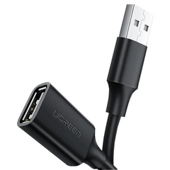 UGREEN US103 USB 2.0 Male to Female Extension Cable – 1m, Black