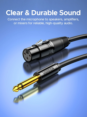UGREEN AV131 6.35mm to XLR Female Audio Cable – Black - 2M