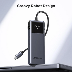 UGREEN 6-in-1 Uno USB-C Multiport Adapter – HDMI, 2x USB-A 3.2, 2x USB-C 3.2, PD, Grey