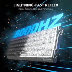 Attack Shark R68 HE Carbon Fiber Magnetic Switch Wired Keyboard – Rapid Trigger, 8000Hz, Ice Ninja