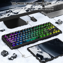 ATTACK SHARK X87 ULTRA Wireless Mechanical Keyboard With 8K Wireless Receiver (INKSHADE SWITCH)