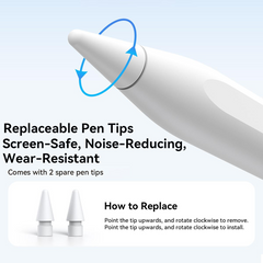 JOYROOM JR-A15 PRO Active Capacitive Pen (Including 2 Spare Nibs) - White