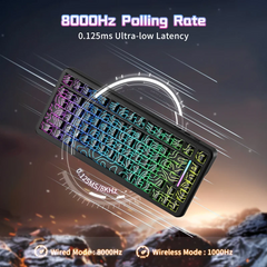 ATTACK SHARK X82 PRO HE Magnetic Switch Keyboard – Black Contour Line