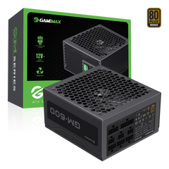 GameMax GM-600 600W Full Modular Power Supply – 80 Plus, Black