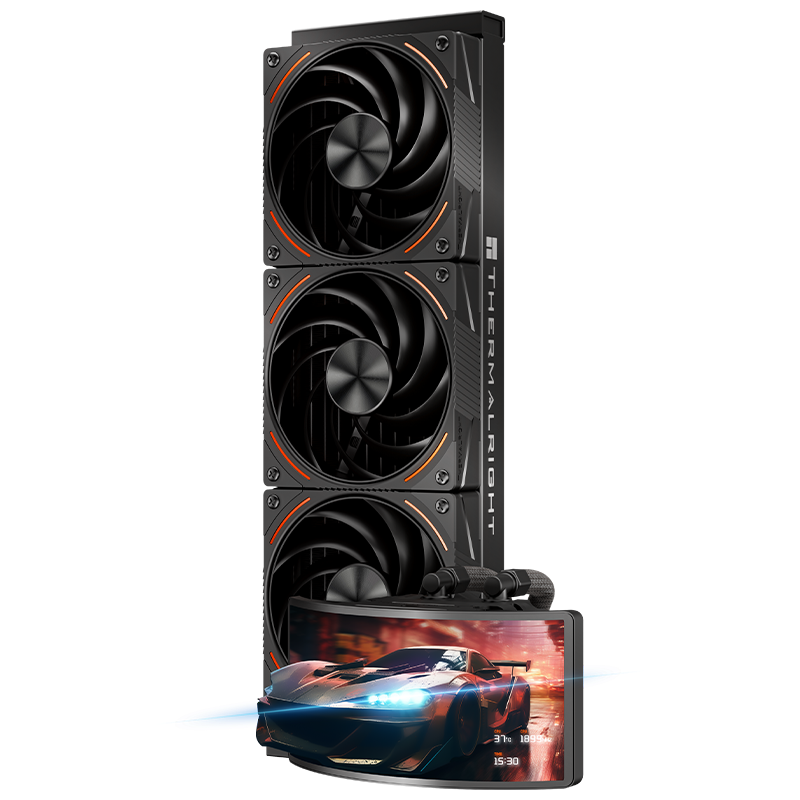 Thermalright Rainbow Vision 360 Turbo ARGB AIO Liquid CPU Cooler – 6.67" Screen, Black