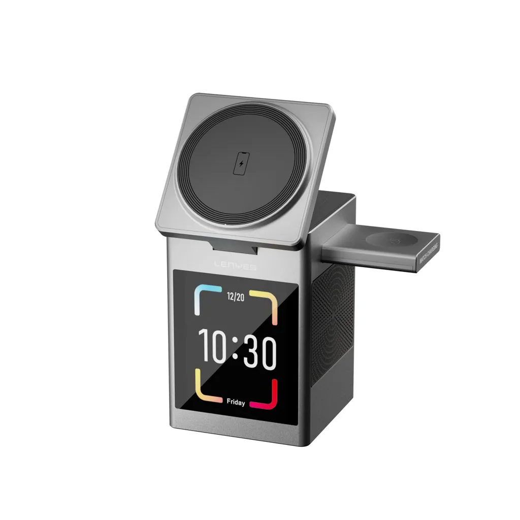 LENYES PW331 3IN1 DIGITAL SCREEN WIRELESS CHARGER