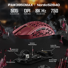 Attack Shark R5 Ultra Lightweight Mouse - Red