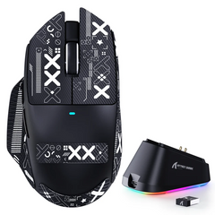 Attack Shark V6 Wireless Mouse – Bluetooth, 25000 DPI, PAW3311, Black