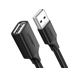 UGREEN US103 USB 2.0 Male to Female Extension Cable – 1m, Black