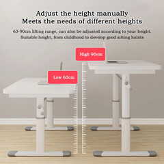 Home Office Desk Height Adjustable Manual Lifting Table Stand - Black