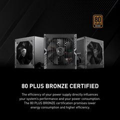 MSI MAG A650BNL 650W ATX Power Supply – 80 Plus Bronze, 120mm Fan