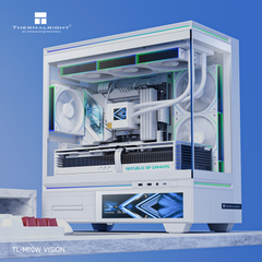 THERMALRIGHT M10 VISION mATX Mid Tower (9.16" LCD SCREEN) CASE - WHITE