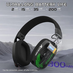 ATTACK SHARK L90 Foldable RGB Ultra-Light Tri-Mode Gaming Headset / Black
