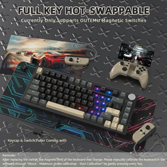 Attack Shark K85 Magnetic Switch Wired Keyboard – Rapid Trigger, Starry Black