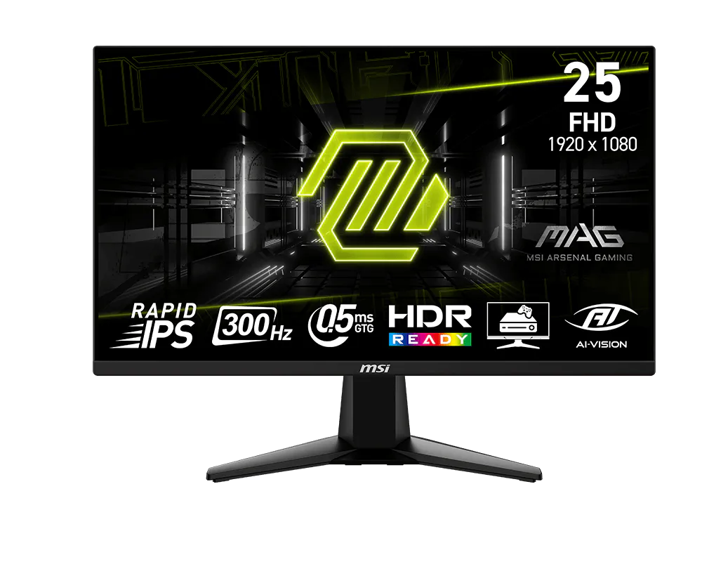 MSI MAG 255XF 24.5 Inch FHD , Rapid IPS Panel, 300 Hz / 0.5ms Response Gaming Monitor